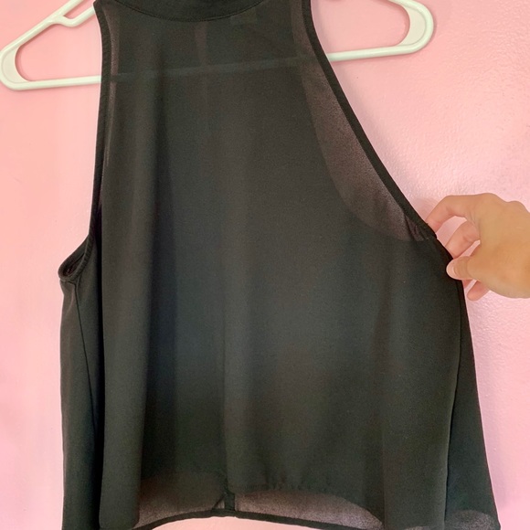 Black halter tank top - Picture 6 of 8